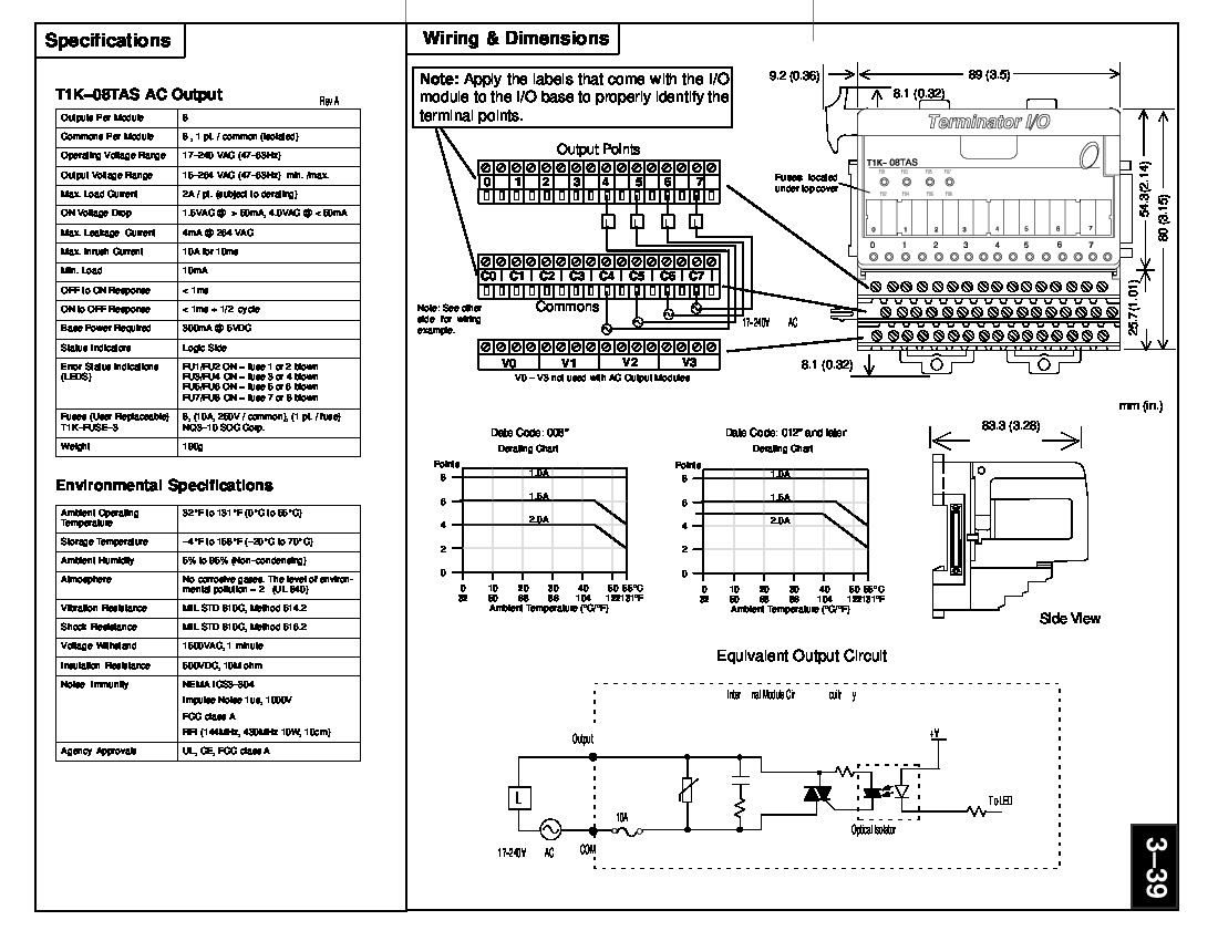 First Page Image of T1K-08TAS Termination IO Module Data Sheet.pdf